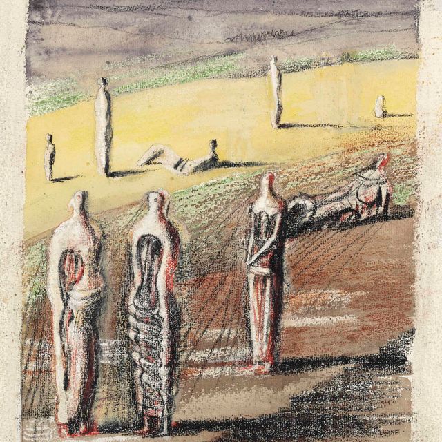 Henry Moore — Оплата за вечер перед статуями