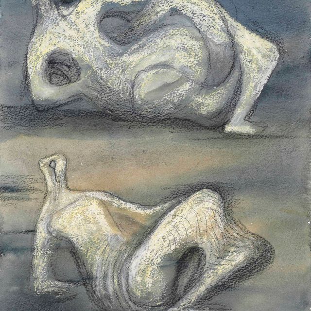 Henry Moore — Две лежащие фигуры