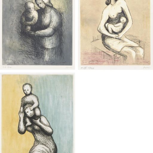 Henry Moore — Мать и дитя, Мач Хэдхэм, "Рэймонд Спенсер Компани Лтд.", 1983 (Cramer 671-700)