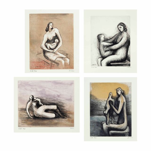 Henry Moore — "Мать и дитя", Raymond Spencer Company Ltd. для фонда Генри Мура, Мач-Хэдхэм, 1983 год