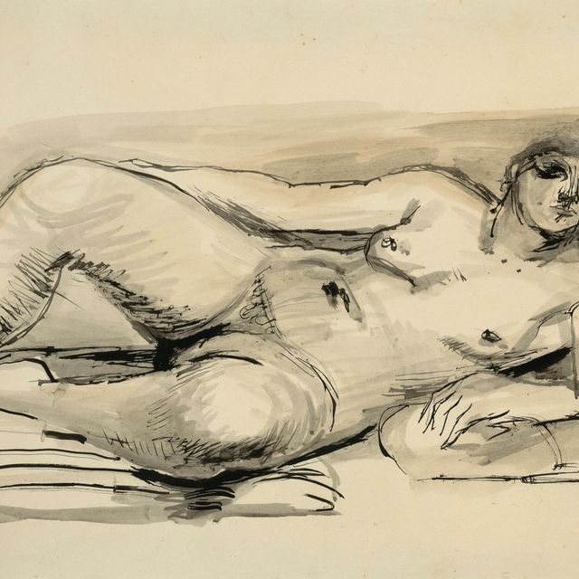 Henry Moore — Лежащая женская фигура