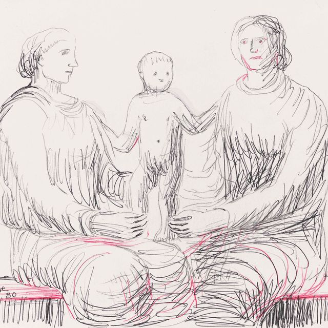 Henry Moore — Две женщины и ребенок