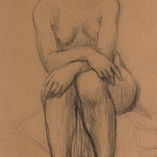 Henry Moore — Сидящая девушка