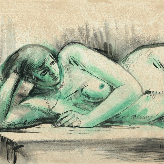Henry Moore — Лежащая женщина