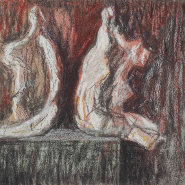 Henry Moore — Две сидящие фигуры