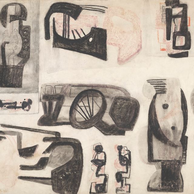Henry Moore — Рисунок для скульптуры из металла