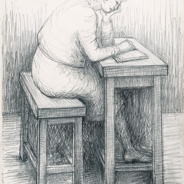 Henry Moore — Девушка делает домашнее задание
