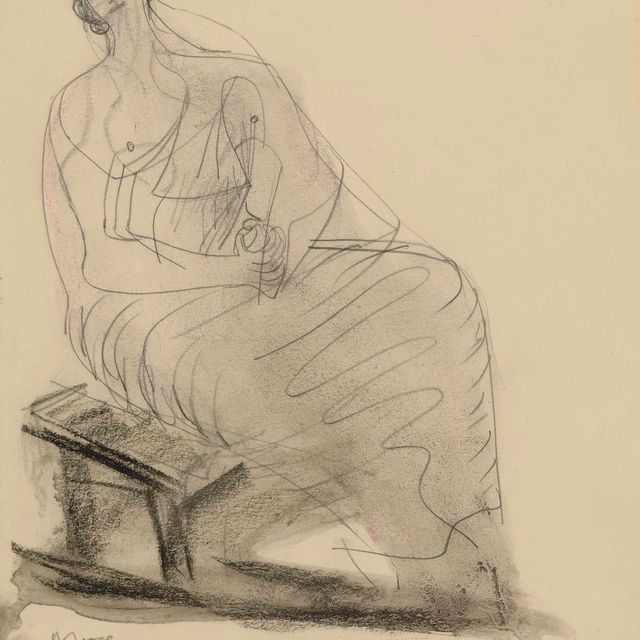Henry Moore — Сидящая женщина