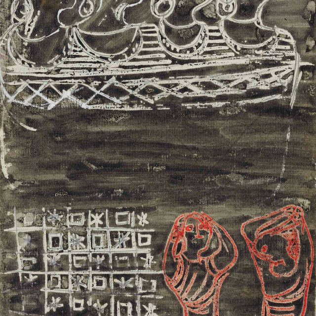 Henry Moore — Текстильный дизайн для "Четырех голов, полуфигур и животных"