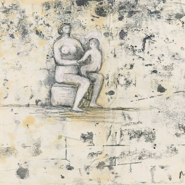 Henry Moore — Сидящие мать и дитя