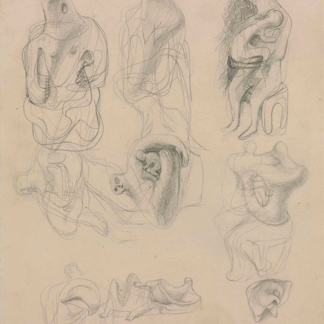 Henry Moore — Идеи для скульптуры, трансформационного рисования