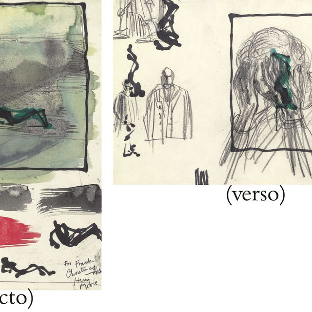 Henry Moore — Рабочий лист (лицевая и оборотная стороны)
