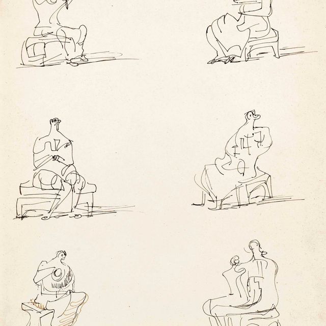 Henry Moore — Этюды для сидящих фигур