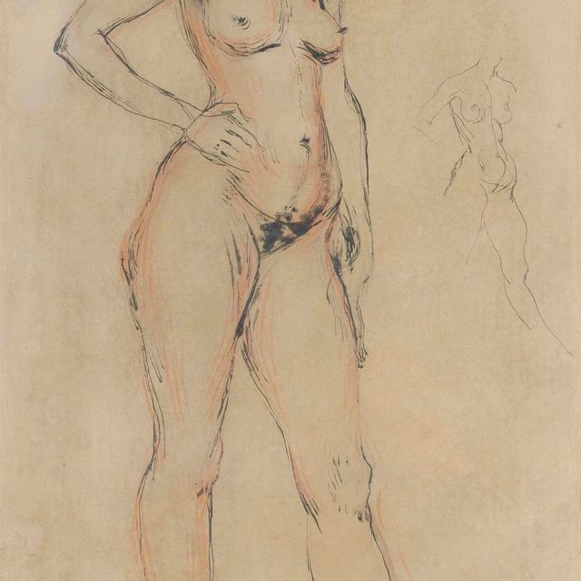 Henry Moore — Стоя обнаженной