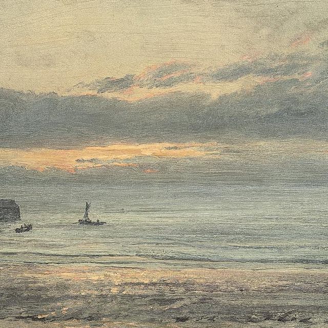Henry Moore — Перед восходом солнца в Скарборо - низкий уровень воды