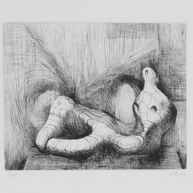 Henry Moore — Лежащая фигура Пиранези на заднем плане II (C. 511)
