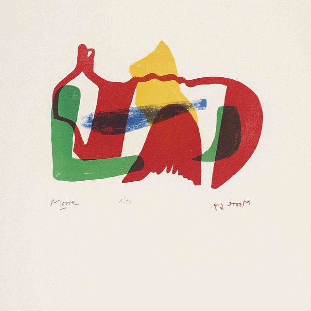 Henry Moore — Разноцветная лежащая фигура (Cramer 99)