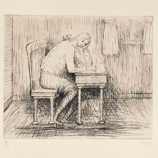 Henry Moore — Девочка делает домашнее задание, а я