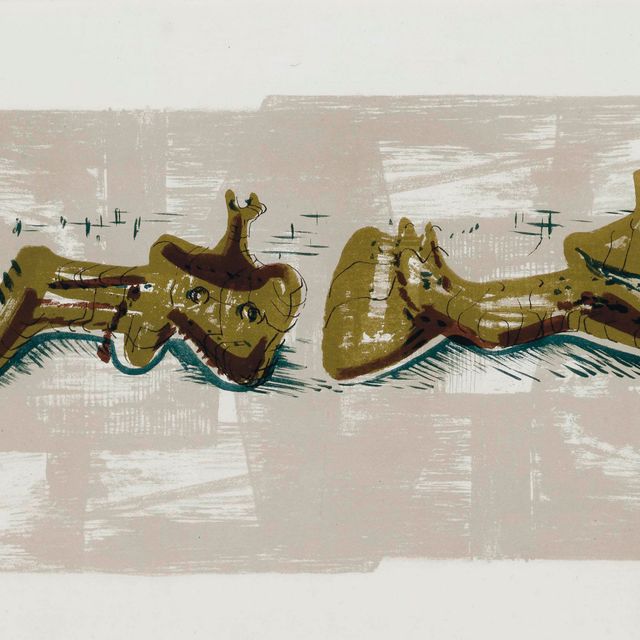 Henry Moore — Две лежащие фигуры на фоне реки (С. 52)