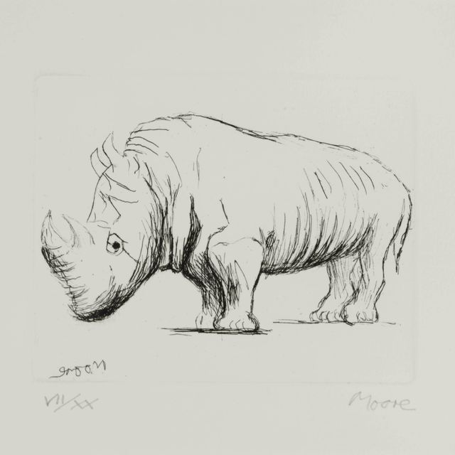 Henry Moore — Носорог, из серии "Животные в зоопарке" (C. 633)