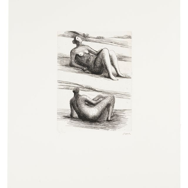 Henry Moore — Две лежащие фигуры