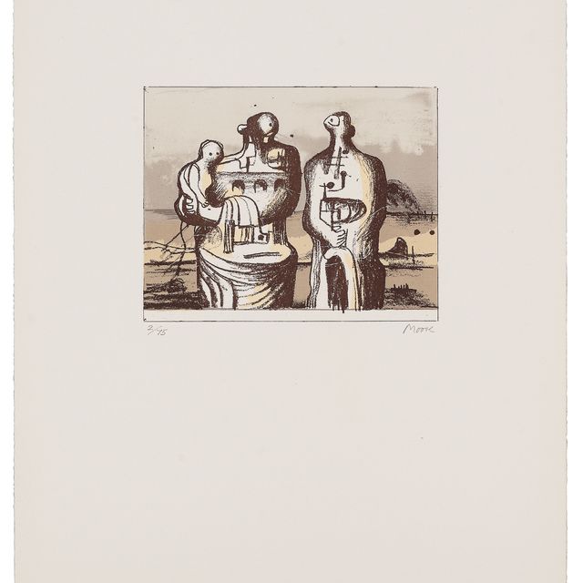 Henry Moore — Группа в индустриальном ландшафте