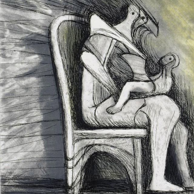 Henry Moore — Мать и дитя XVIII (Cramer 688)