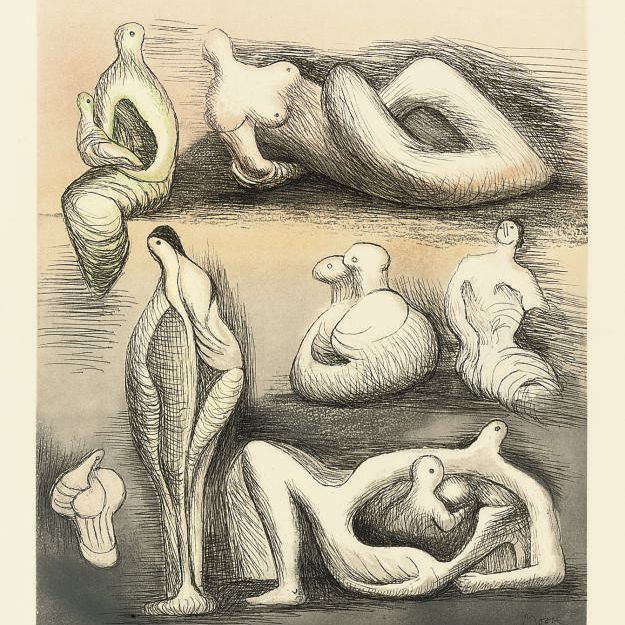 Henry Moore — Семь скульптурных идей I (Cramer 589)