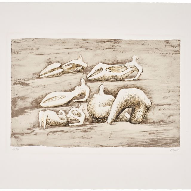 Henry Moore — Пять лежащих фигур