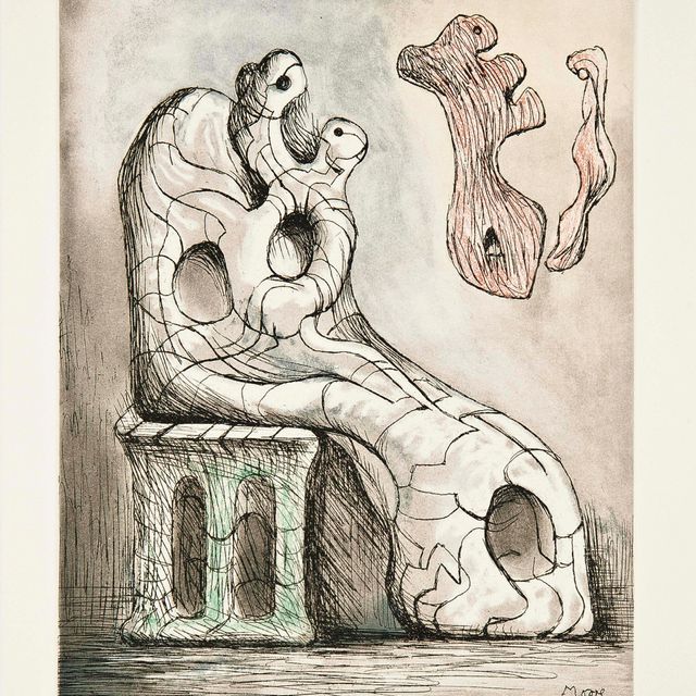 Henry Moore — Сидящие мать и дитя (Cramer 588)
