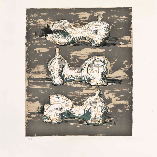 Henry Moore — Три лежащие фигуры (Cramer 438)