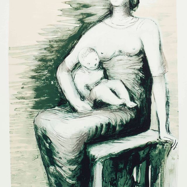 Henry Moore — Сидящие мать и дитя