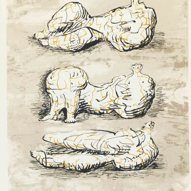 Henry Moore — Три лежащие фигуры (Cramer 181)