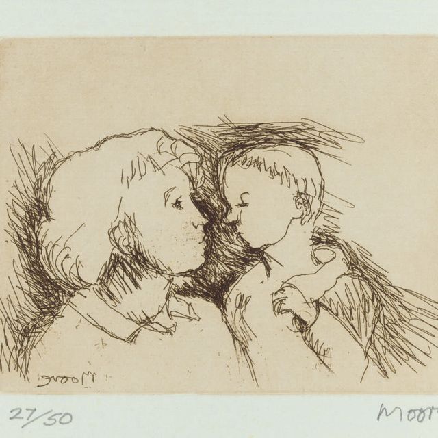 Henry Moore — Генри Мур "Мать и дитя", Фонд Генри Мура, Мач Хэдхэм, 1992 (Cramer 711)