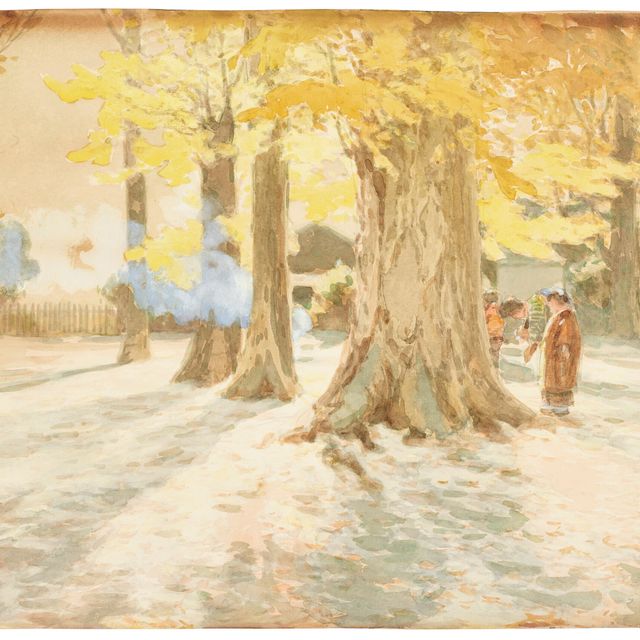 Hiroshi Yoshida — Деревья Гинко
