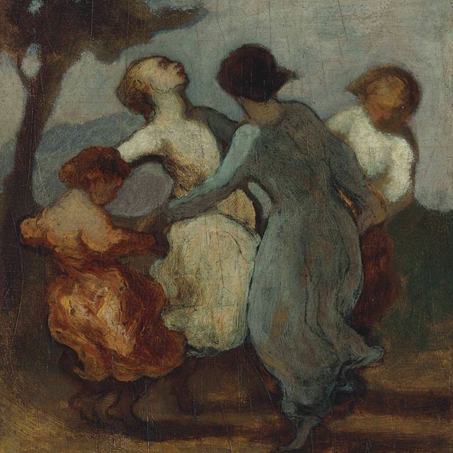Honoré Daumier — Один из самых близких друзей (Enfants, танцующие в окружении молодых людей)