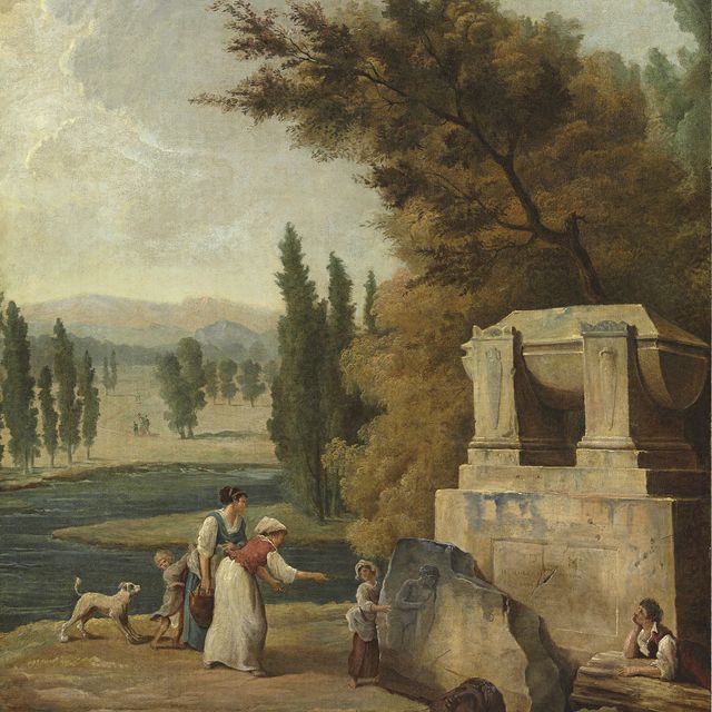 Hubert Robert — Парк в Эрменонвиле