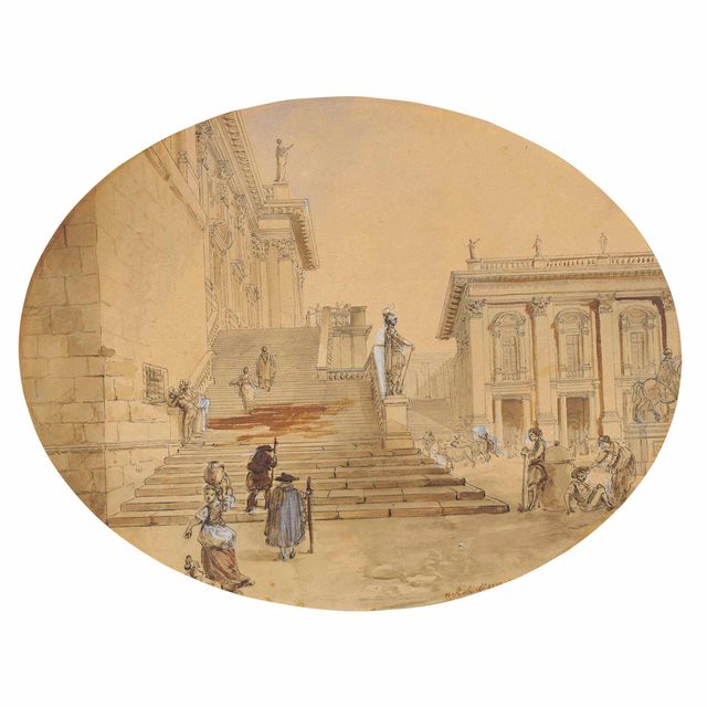 Hubert Robert — Капитолийский дворец и Кампидольо