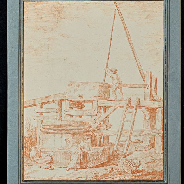 Hubert Robert — Человек, который тратит деньги на лаванду а-ля Фонтейн