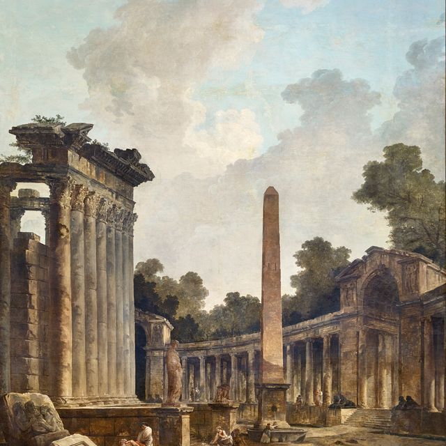 Hubert Robert — Прогулка по обелиску и колоннаде