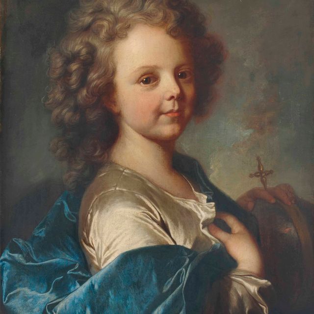 Hyacinthe Rigaud — Портрет ребенка на синем мысе