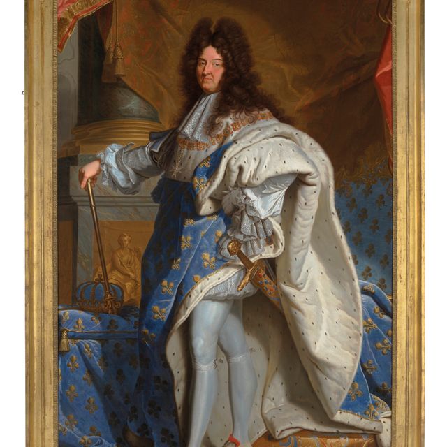 Hyacinthe Rigaud — Портрет Людовика XIV (1638-1715) в полный рост в коронационном облачении