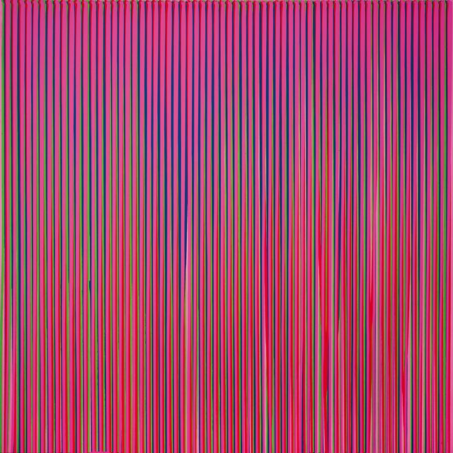 Ian Davenport — Переливающиеся линии: Светло-фиолетовый, Зеленый, Синий, Красный, Фиалковый