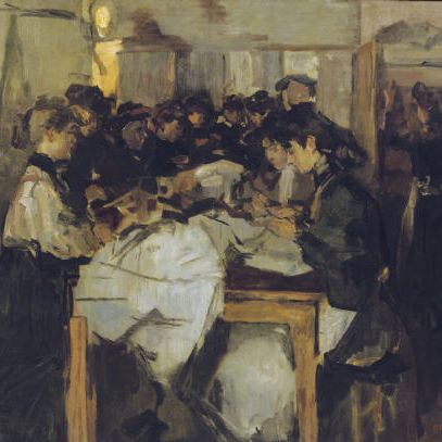 Isaac Israels — Швеи в ателье Paquin, Париж