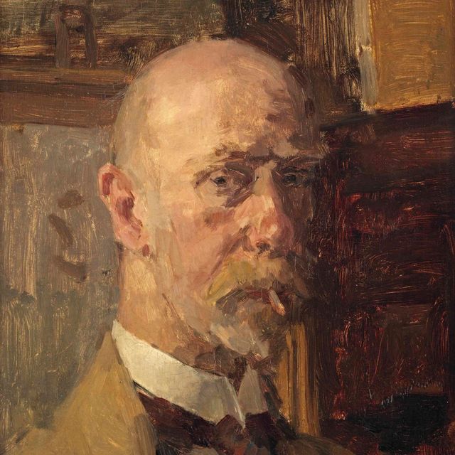 Isaac Israels — Автопортрет с сигаретой