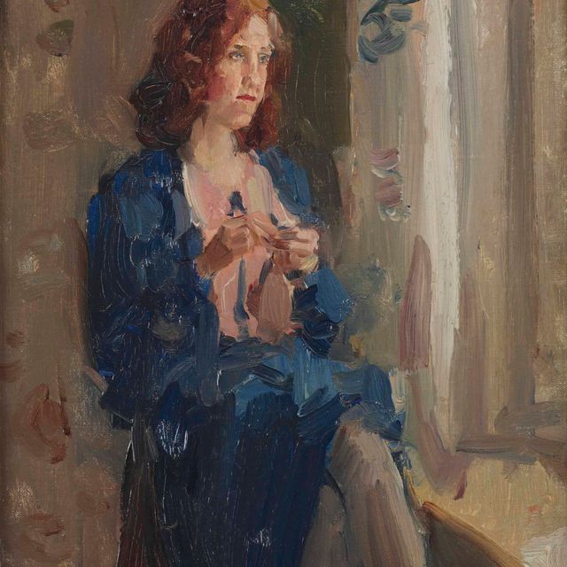 Isaac Israels — Дама в белом платье: мечтающая наяву