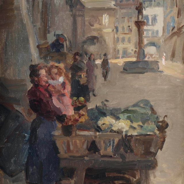 Isaac Israels — Продажа овощей на Крамгассе, Берн