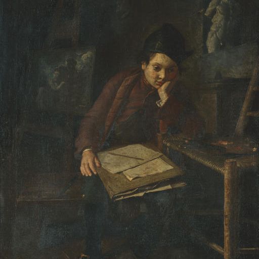 Italian School — Молодой рисовальщик