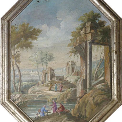 Italian School — Фигуры, покоящиеся среди архитектурных руин