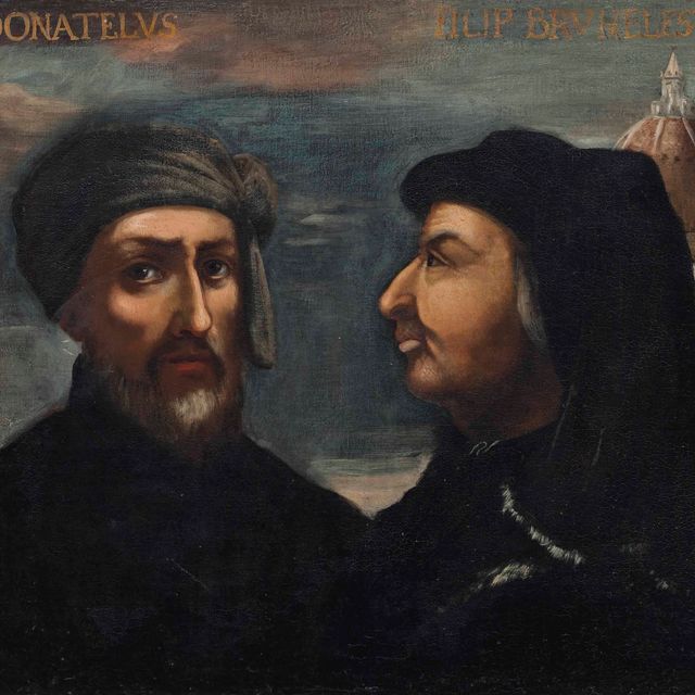 Italian School — Двойной портрет Донателло (ок.1386-1466) и Филиппо Брунеллески (1377-1446)